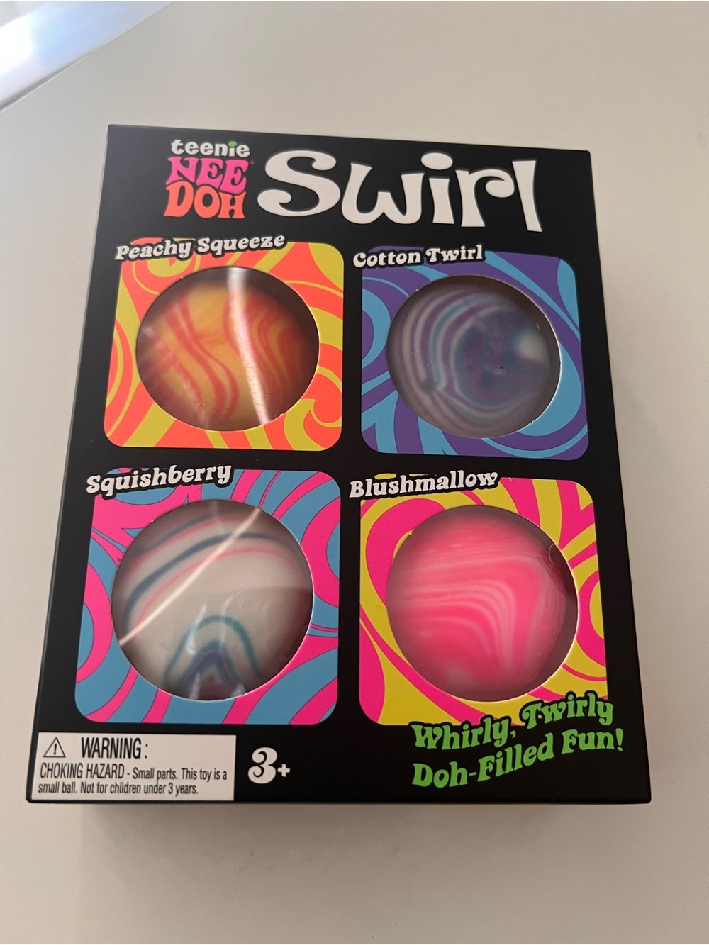 Teenie Swirl Doh-Filled Fun - Assorted Pink, Purple, Peach, White Swirls